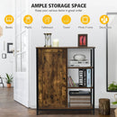 Multipurpose Freestanding Storage Cabinet with 3 Open Shelves and Doors by LJGDeals