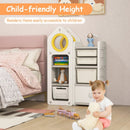 Multipurpose Toy Chest and Bookshelf with Mobile Trolley for Bedroom-Gray by LJGDeals