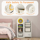 Multipurpose Toy Chest and Bookshelf with Mobile Trolley for Bedroom-Gray by LJGDeals