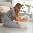 Newborn Bath Essentials Bundle | Baby Bath with Support Bump, Soft Backrest & Rinse Jug | Safe & Stylish Bathtime Set