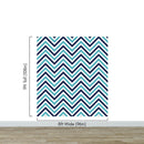 Seaside Chic Decor. Navy Blue and Teal Chevron Pattern Wallpaper.