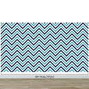 Seaside Chic Decor. Navy Blue and Teal Chevron Pattern Wallpaper.
