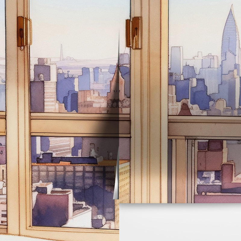 New York City Penthouse View Wallpaper Mural.