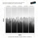 Black and White Misty Pine Forest Wallpaper.