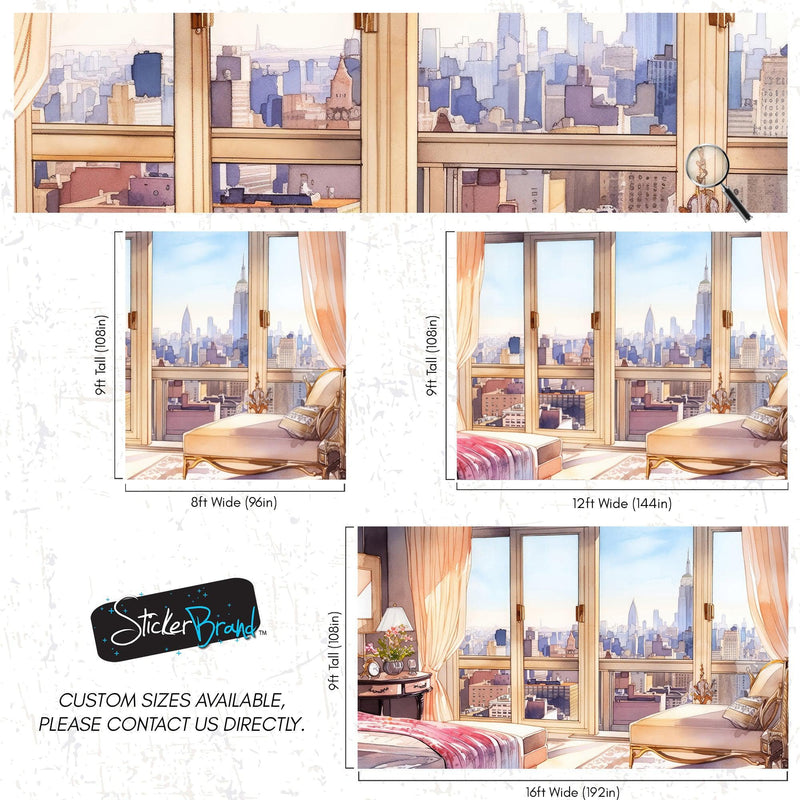 New York City Penthouse View Wallpaper Mural.