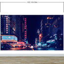 Personalized Neon Name on City Billboard Wall Mural.