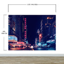 Personalized Neon Name on City Billboard Wall Mural.