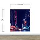 Personalized Neon Name on City Billboard Wall Mural.