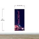 Personalized Neon Name on City Billboard Wall Mural.