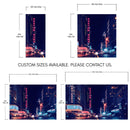 Personalized Neon Name on City Billboard Wall Mural.