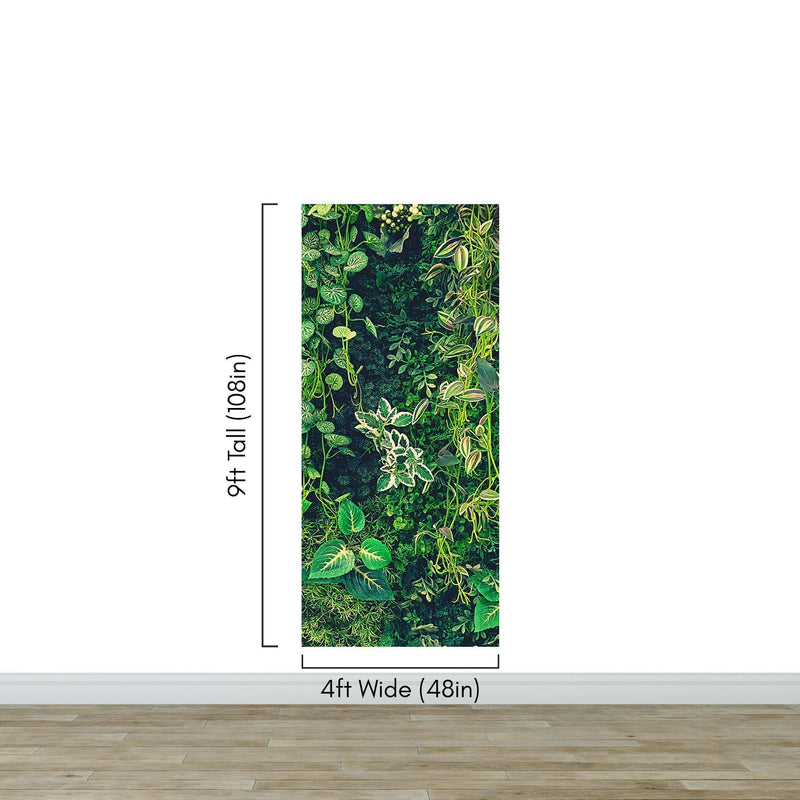 Greenery Jungle Bush Wallpaper Mural. Tropical Leaves / Fern Wallpaper.