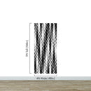 Black and White Minimal Retro Stripes Pattern Wallpaper.