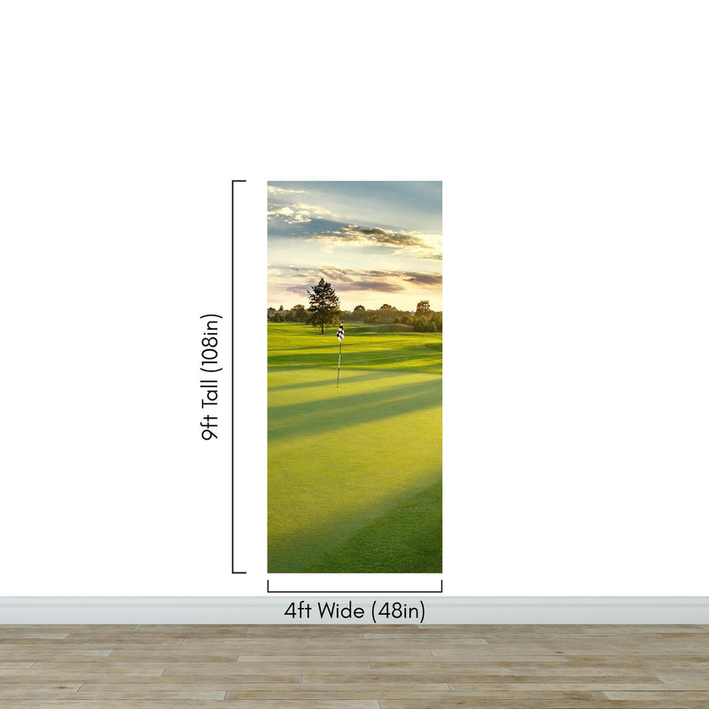 Golf Course Wallpaper. Sunset Over Golf Course.