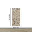 Brick Pattern Wallpaper Mural. Light Tan and Brown Color.