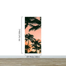 Sunset Wallpaper Mural. Palm Trees Tropical Vibe.