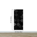 Modern Black and White Polka Dot Peel and Stick Wall Mural.