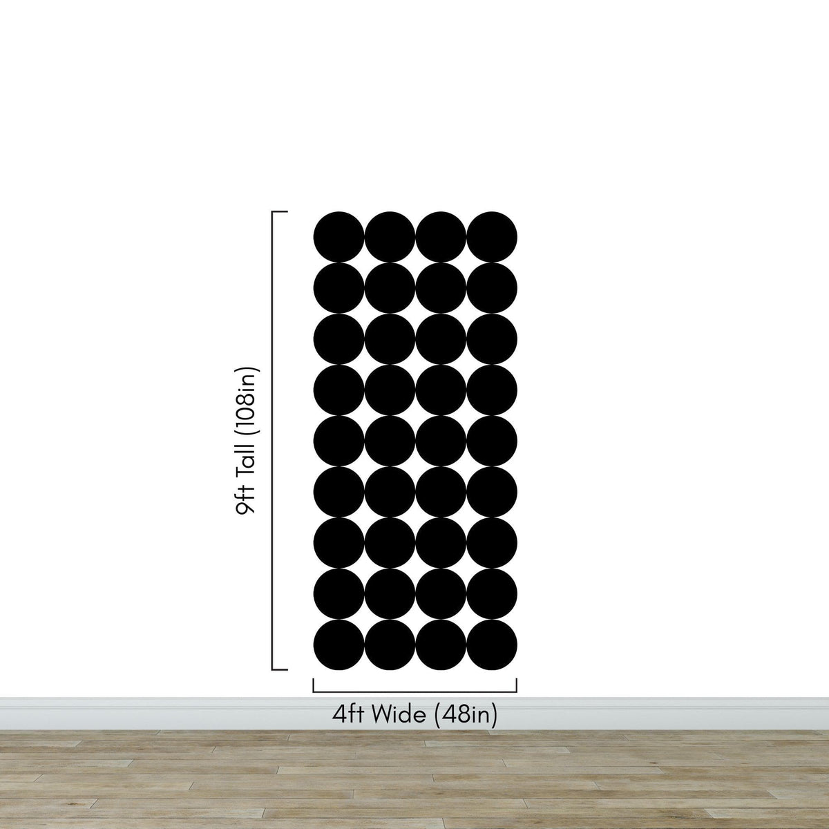 Modern Geometric Black Circle Wallpaper Mural. #6675, photo 15 of 18