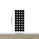 Modern Geometric Black Circle Wallpaper Mural.