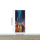 Raining Cityscape Wallpaper Mural - Abstract Color Mural.