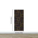 Dark Brown and Gold Square Geometric Pattern Peel and Stick Wallpaper | Removable Wall Mural