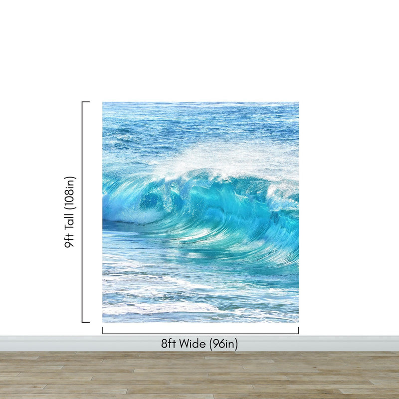 Turquoise Ocean Wave Wallpaper. Surf Ocean Wave Wall Mural.