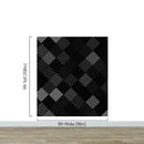 Modern Black and White Polka Dot Peel and Stick Wall Mural.