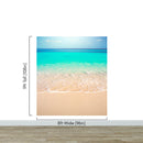 Tropical White Sand Paradise Beach Ocean Wave Scenery Wall Mural.