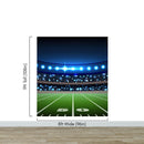 Football Stadium Wallpaper Mural. Bright lights over 50 yard line.