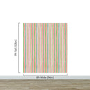 Color Vertical Stripes Pattern Wallpaper Mural.