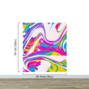 Vibrant Neon Ink Swirl Wallpaper. Abstract Pink, Yellow & Blue Colors.
