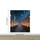 Floating Candles Great Hall Wallpaper Mural. Wizardly Dining Room Ambiance Wall Art.