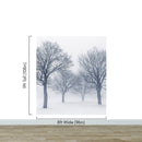 Black and White Snow Covered Trees Winter Landscape Wall Mural.