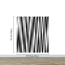 Black and White Minimal Retro Stripes Pattern Wallpaper.