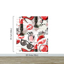 Fashion Cosmetic Make-up Peel and Stick Wallpaper | Removable Wall Mural