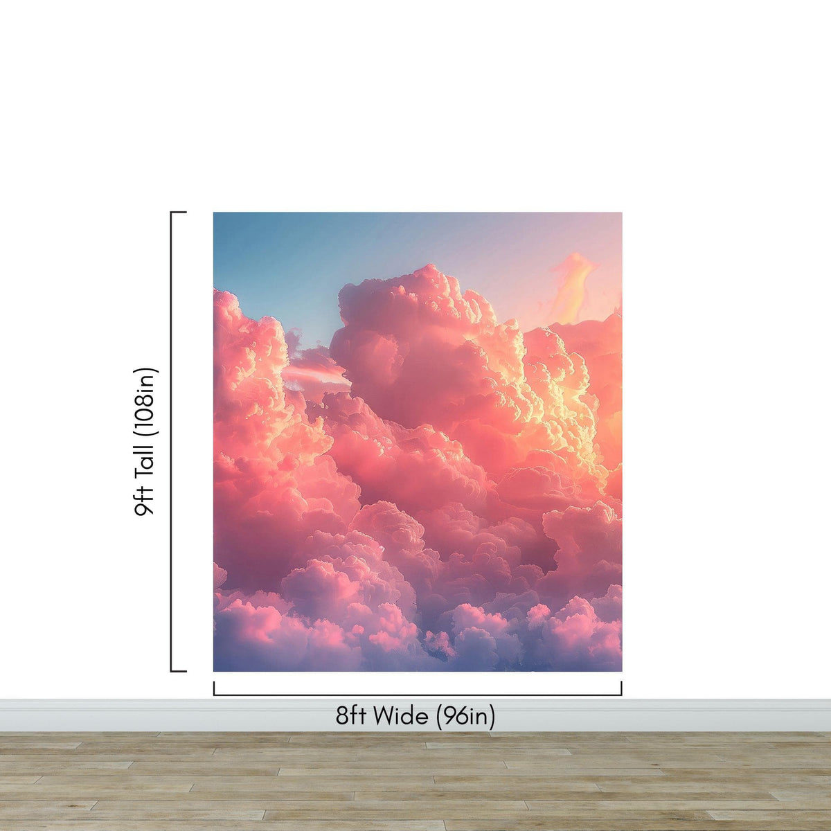 Pink Clouds Wallpaper Mural. #6983, photo 11 of 13