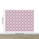 Pink Mermaid Wall Mural. Magical Cute Mermaid and Seahorse in Ocean Peel and Stick Wallpaper.