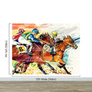 Jockey Equestrian Horse Racing Colorful Wall Mural.