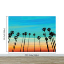California SoCal Tropical Sunset Palm Trees Large Wall Mural.