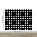 Modern Geometric Black Circle Wallpaper Mural.