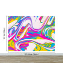 Vibrant Neon Ink Swirl Wallpaper. Abstract Pink, Yellow & Blue Colors.