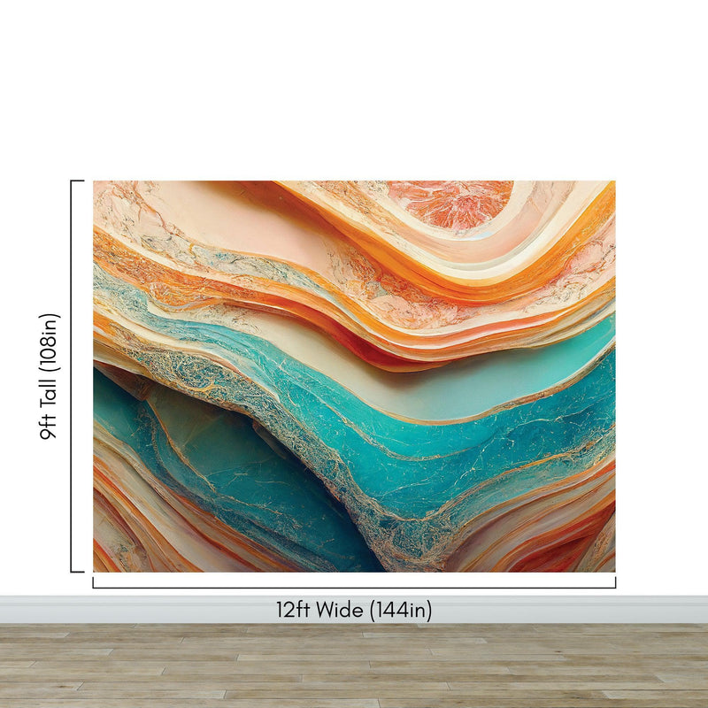 Colorful Marble Slate Wallpaper Mural.