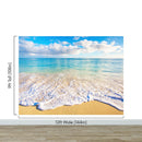 Ocean Beach Shore Wallpaper Mural. Tropical Theme Wall Decor.