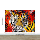 Glamour Chic Colorful Jungle Tiger Wall Mural.