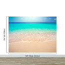 Tropical White Sand Paradise Beach Ocean Wave Scenery Wall Mural.