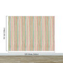 Color Vertical Stripes Pattern Wallpaper Mural.
