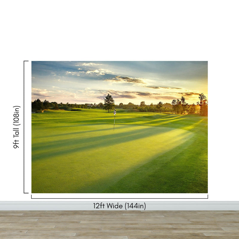 Golf Course Wallpaper. Sunset Over Golf Course.