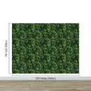 Green Leaves Pattern Wallpaper Mural. Botanical Wall Mural.