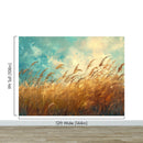 Wildgrass Wallpaper Mural. Rustic Country Farmhouse Theme.