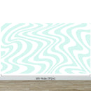 Mint Color Swirly Lines Abstract Wallpaper Mural.