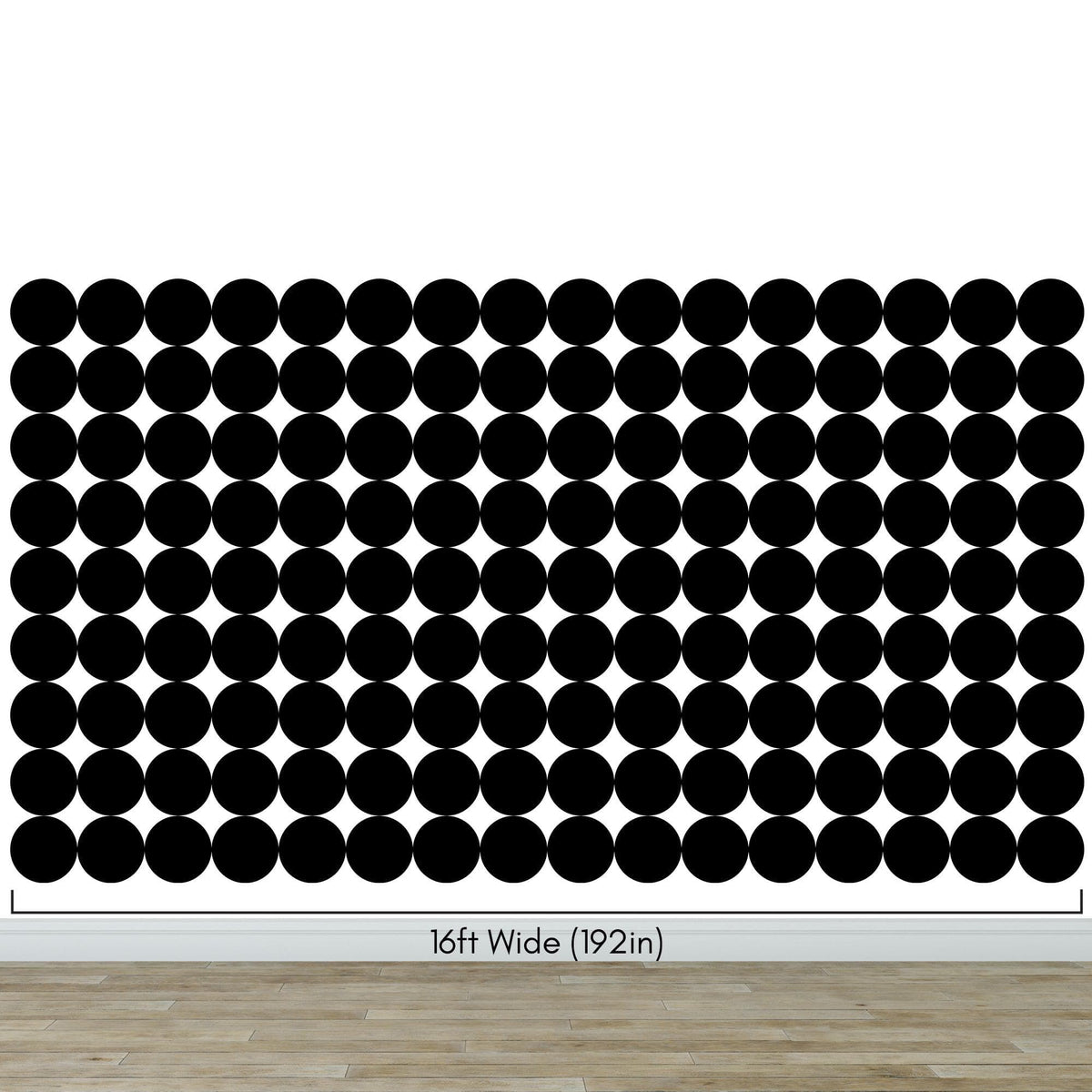 Modern Geometric Black Circle Wallpaper Mural. #6675, photo 18 of 18